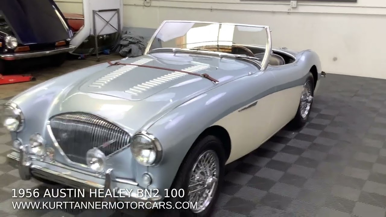 Miniature Roadace Replicas 1/100 – Austin Healey 100/4M Bleu Et Blanc – Réf RA6 – Occasion