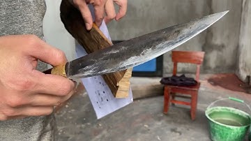 Test con mèo nhỏ 19cm thép lò so tàu hoả,cán vỏ gỗ trắc đỏ đen./ Dao Mèo Gỗ Quý #daomeo #testdaomeo