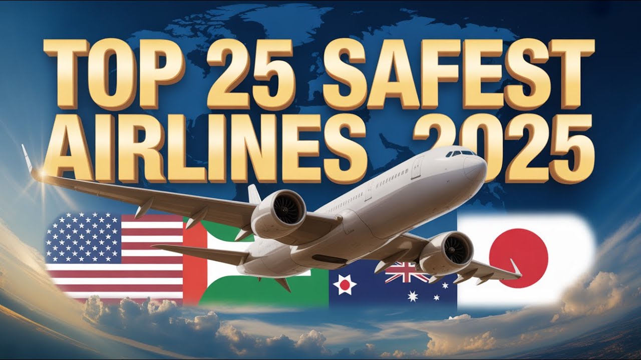 Top 25 Safest Airlines in the World 2025 🌍✈️ | AirlineRatings Official Ranking