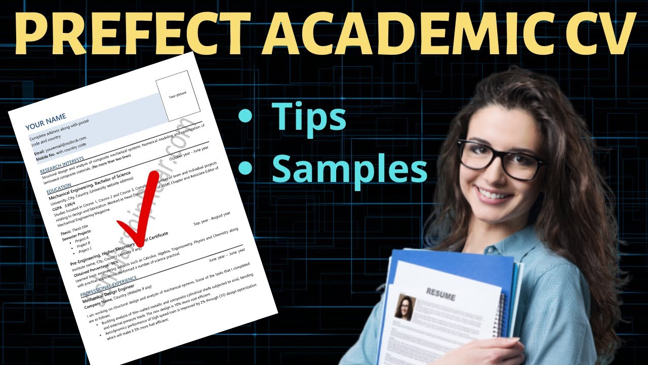 How to Write Academic CV for Scholarship , Examples