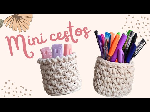 Espacio Crochet: Cesto de trapillo para el baño