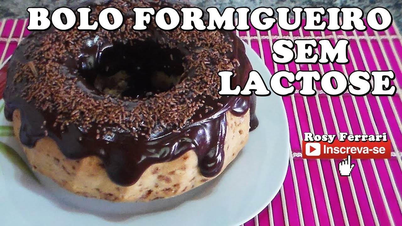 BOLO FORMIGUEIRO SEM LACTOSE - Rosy Ferrari