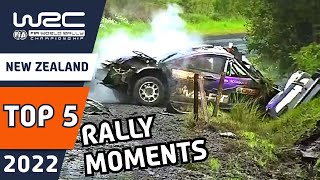 Top 5 Moments | WRC Repco Rally New Zealand 2022