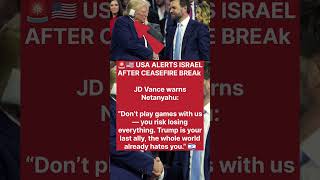 Don’t Play Games": JD Vance Issues Stark Warning to Netanyahu! 🚨🇺🇸
