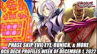Phase Skip, Evil Eye, Runick, & More! Yu-Gi-Oh! OCG Deck Profiles Week Of December 1, 2022