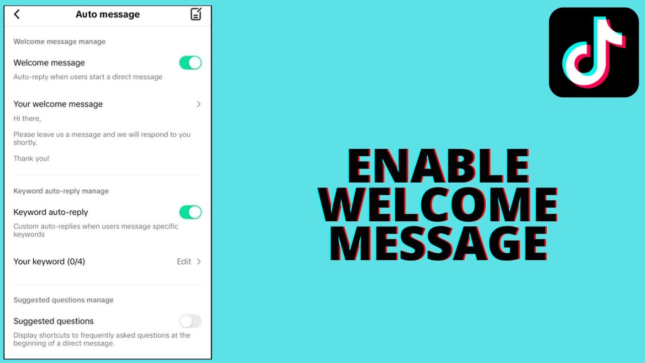 How To Set Auto Message On Tiktok YouTube