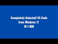 🔥 How to Uninstall VS Code Completely from Windows 11 | Remove All Files & Settings