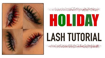 Colourful Holiday Lash Extension Tutorial | Red & Green Lashes