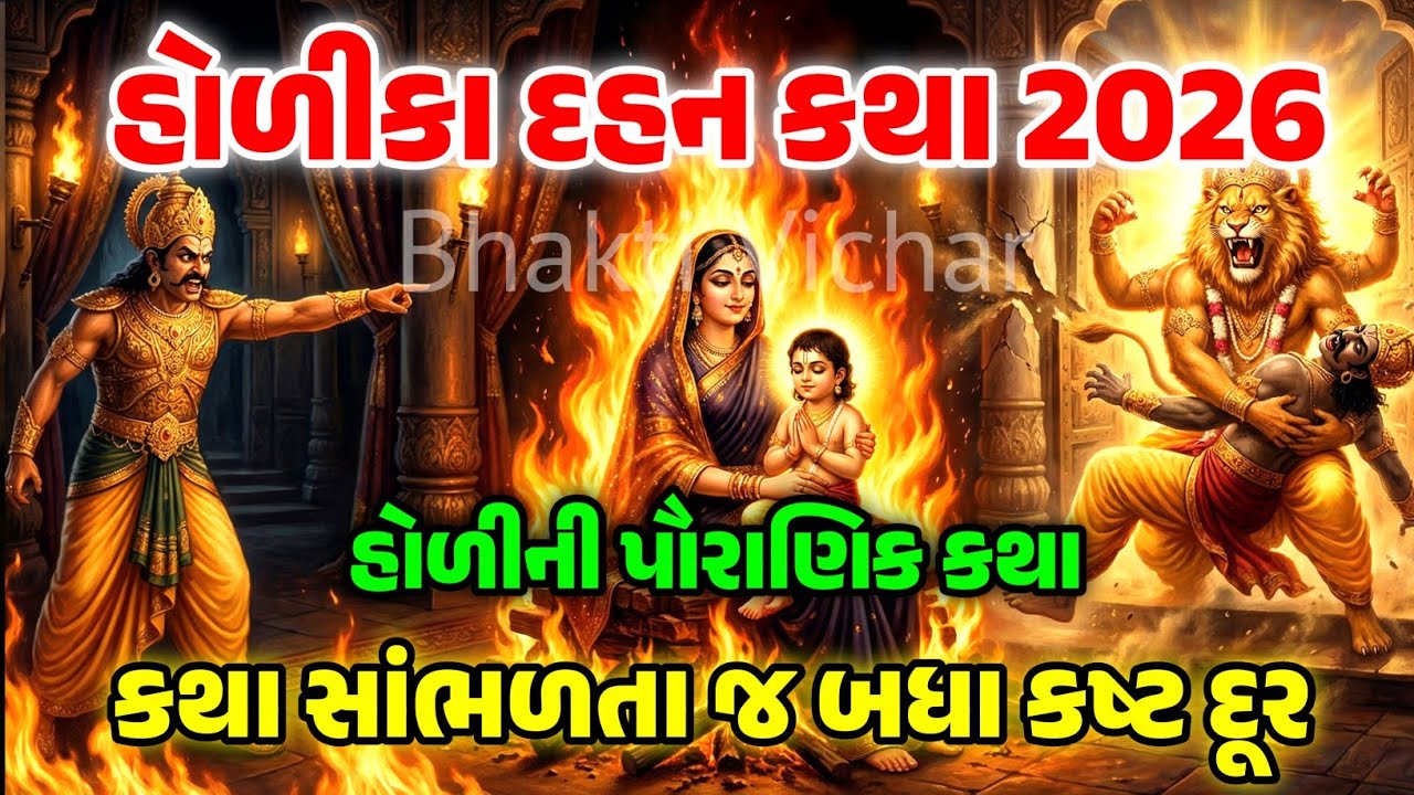 હોલિકા દહન ની સંપુણ કથા 2026 | માત્ર કથા સાંભળવાથી તમારા બધા કષ્ટ દૂર થશે | હોળીકા કથા | 