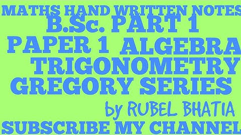 GREGORY SERIES/ EVALUATION OF PI/B.Sc./MATHS/TRIGONOMETRY/SOLUTIONS