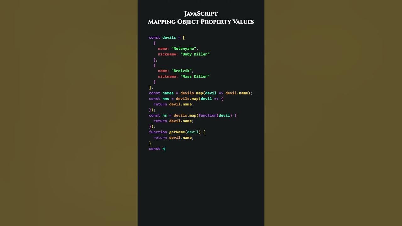 JavaScript | JavaScript Arrays | Array Map Method | Mapping Object ...