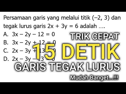 Video: Bagaimana Mencari Persamaan Garis Tegak Lurus