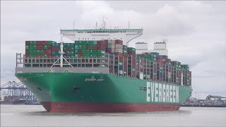 Ever Art away from Felixstowe Berth 9 with assistance of 3 Svitzer tugs.    4th March 2023