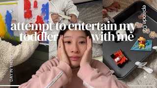 testing 5 "low prep" toddler activities (realistic + honest) 🌧️ cozy vlog