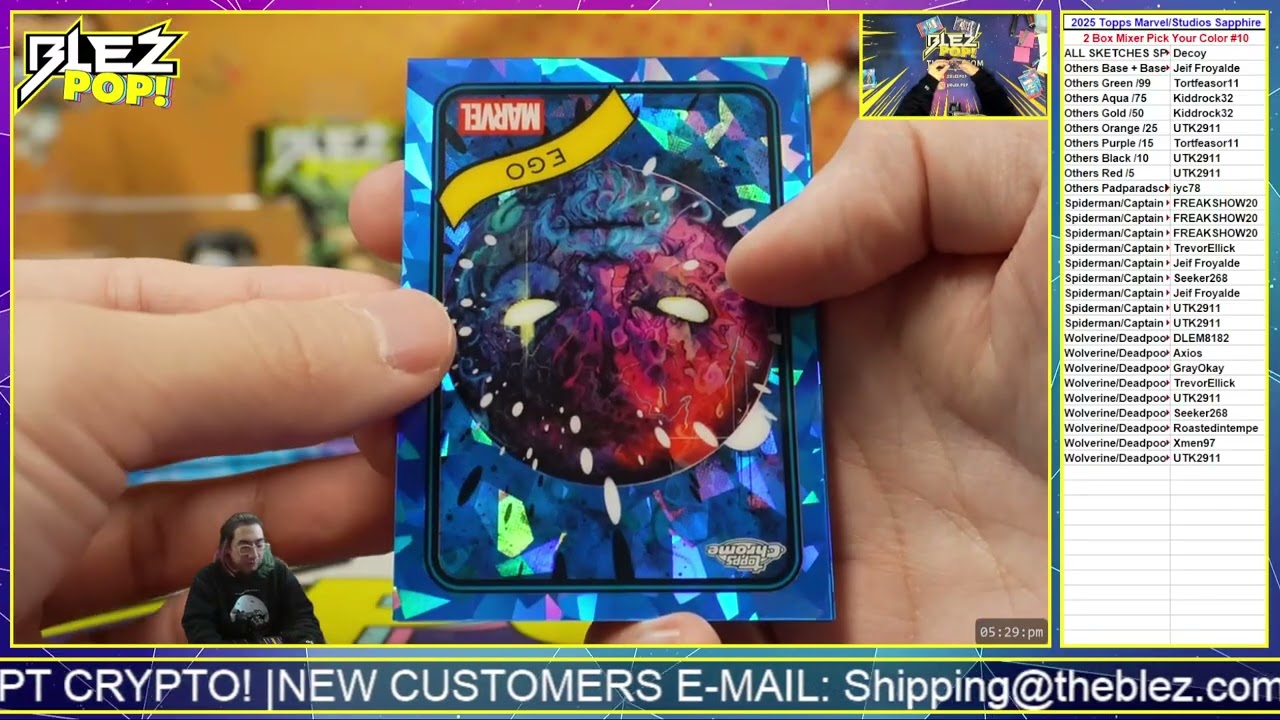 2025 Topps Marve Studios Sapphire 2 Box Mixer BREAK Pick Your Color #10