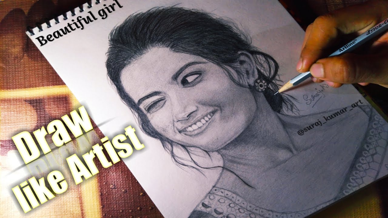 drawing of Rashmika mandanna 😍 || new drawing ||    surajKumarart
