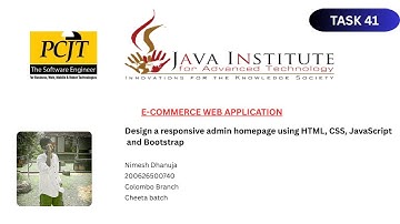 Web Project Task 41 | 1st Year | Semester 01 | Java Institute