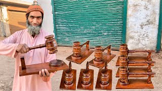 A Skilled Man making Wooden Judge Gavel/ Judge hammer Crafting