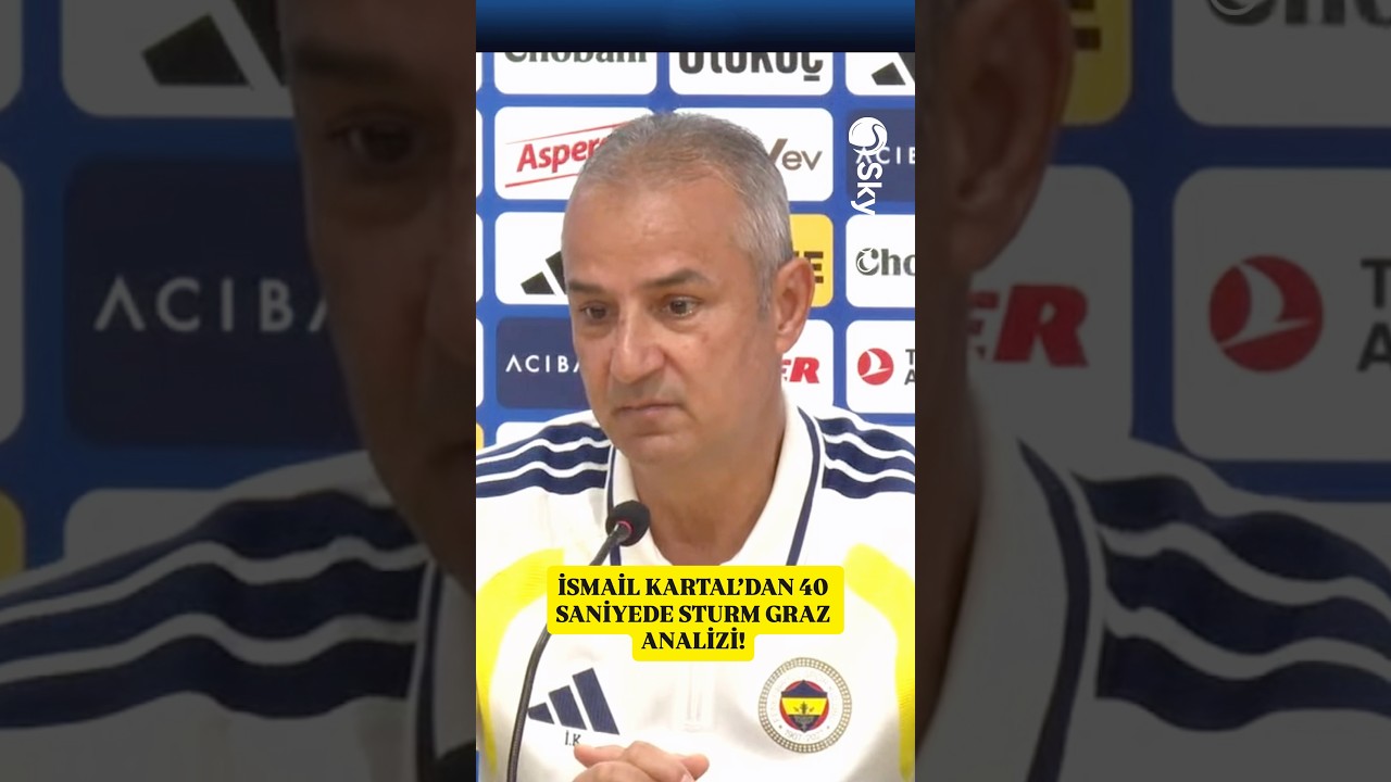 Fenerbahçe Teknik Direktörü İsmail Kartal, Sturm Graz’ı sadece 40 saniyede özetledi!
