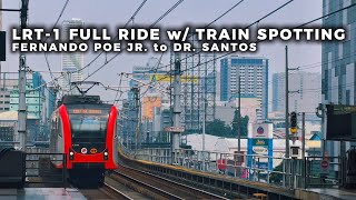 [4K] Full LRT-1 4th Gen Train Ride | Right Side View from Fernando Poe Jr. to Dr. Santos