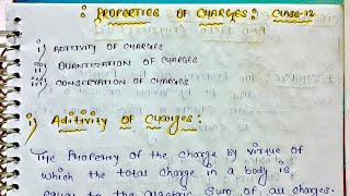 What is Additivity of Charge? | Electric Charges and Fields | Class 12 Physics | Handwritten Notes