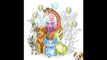 Coloring Art Zoo #shorts #timelapse #animals