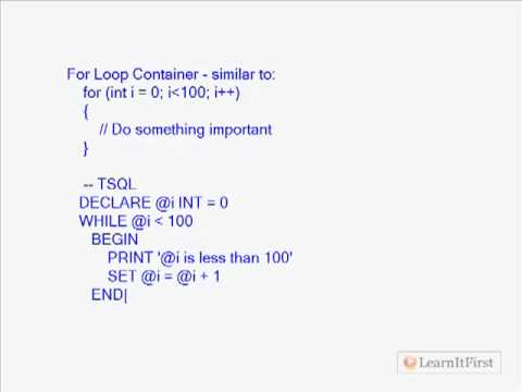 Containers: The For Loop and Sequence Containers, Part 1