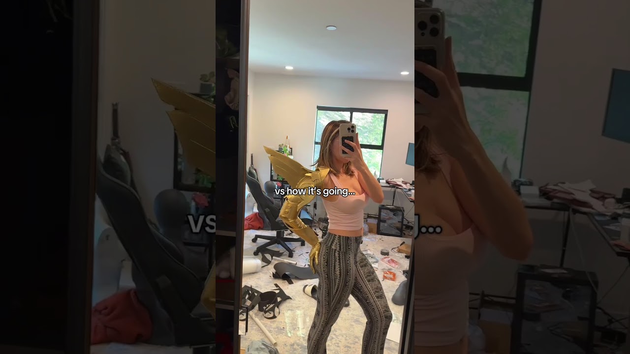 HOW IT STARTED VS HOW ITS GOING #marvelrivals #cosplay #angela #gymgirl #craft