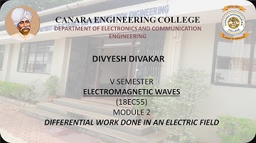 VTU EMW 18EC55 M2 L10 DIFFERENTIAL WORK DONE IN AN ELECTRIC FIELD