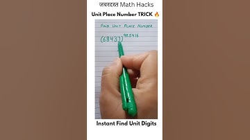 Unit digits Hack||Math Hacks||Easy Math|| Math Tricks #maths #mathtricks#number #series