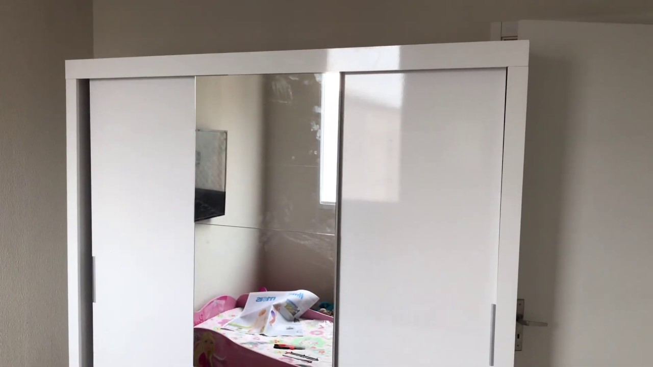 Guarda Roupa que comprei pra minha filha, Com Espelho Ella Branco - Móveis Arapongas