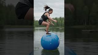 POV: I Conquered the Floating Lake Obstacle Course! (Insane Balance Challenge) 💪😱#POV #VlogStyle