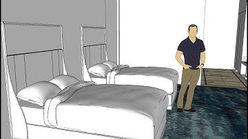 Sketchup Tutorial - Presidential Suite [part 6: Bed]