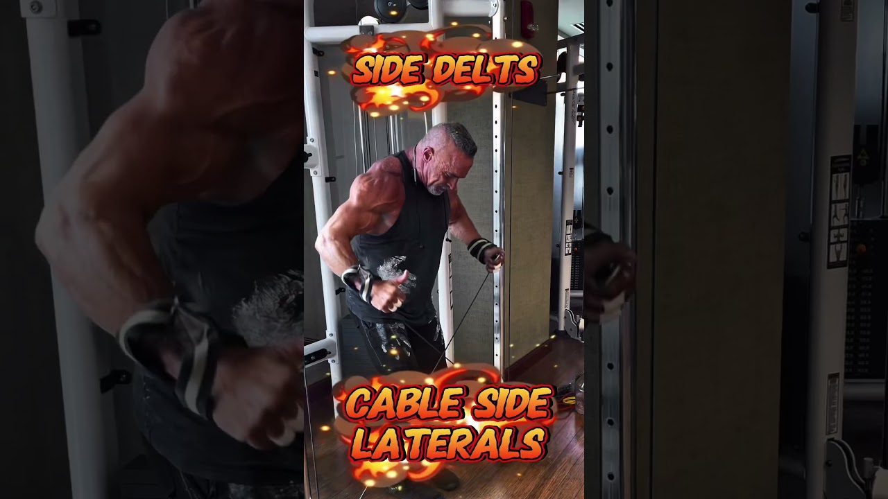 SIDE DELTS CABLE SIDE LATERALS #workout #muscle #motivation #exercise #pump