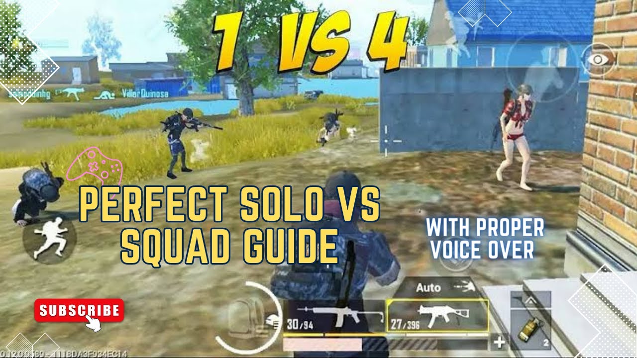 HOW TO PLAY SOLO VS SQUAD | PERFECT SOLO VS SQUAD GUIDE | 1v4 tips and ...
