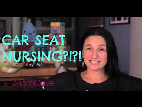 Caroline Blabs About Car Seat Nursing | BLABBERMOM | MomCave TV Breastfeeding in the Car Funny Moms