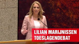 Lilian Marijnissen tijdens toeslagendebat