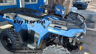 Review on the Polaris Sportsman 450 H.O. | First time ever doing a REVIEW!!!!