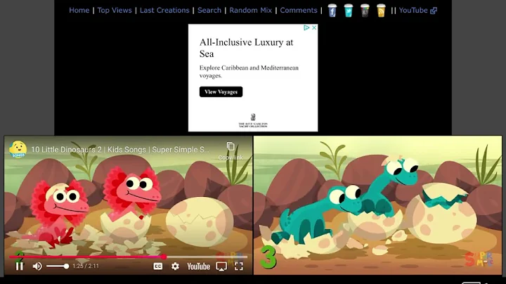 10 little dinosaurs side by side