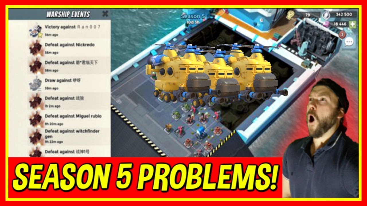 SEASON 5 PROBLEMS! // Boom Beach Warships