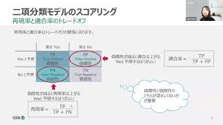 Qlik TECH TALK セミナー：ビジネスユーザー向け機械学習入門 第３回～機械学習のモデルの評価と検証