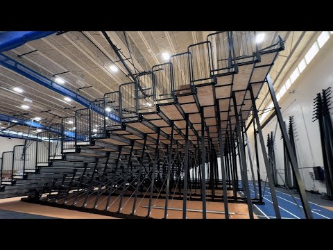 Build: 30 Row Telescopic Bleacher Lake Zurich High School