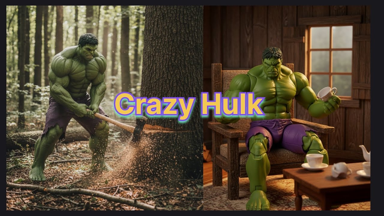 Crazy hulk cutting tree হাল্কের ঘর ভেংগে গেলো 