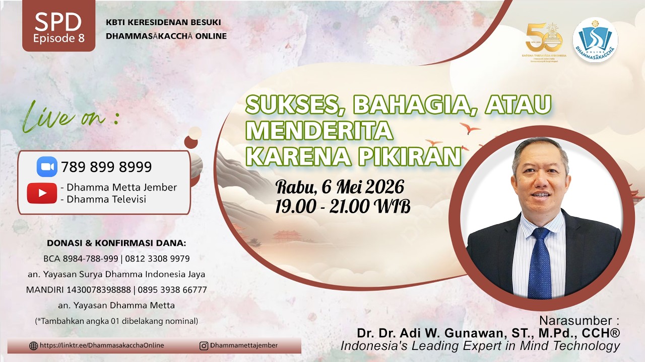 Sukses, Bahagia atau Menderita karena Pikiran || Dr. Dr. Adi W. Gunawan, ST., M.Pd., CCH®