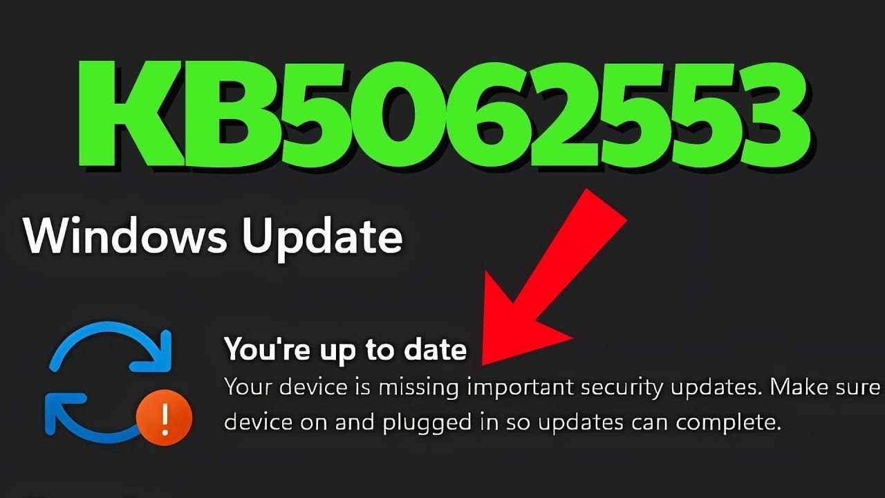 How to Fix Windows 11 Update KB5062660 Error Your Device Is Missing ...