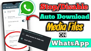 How To Stop Auto Saving WhatsApp Media And Status In 2023 | Stop WhatsApp Auto Download Media Files