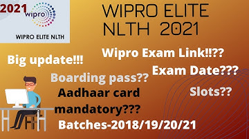 Wipro Exam Link || Boarding Pass || Exam Dates || How to check