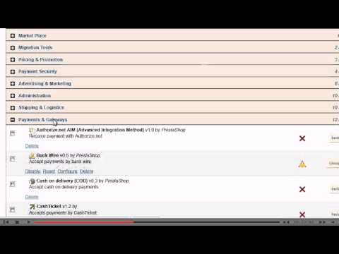How to configure payment methods in PrestaShop - YouTube