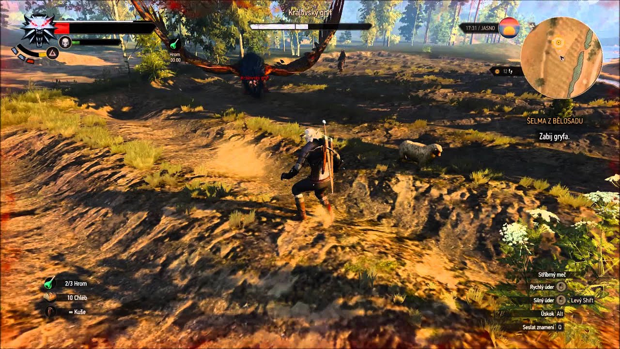 Witcher 3- How to kill first boss- Griffin - YouTube