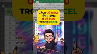 Cách Tính Tổng Theo Màu Sắc Trong Excel | Mẹo Excel nhanh Không Cần VBA | Sơn Sói Review #shorts